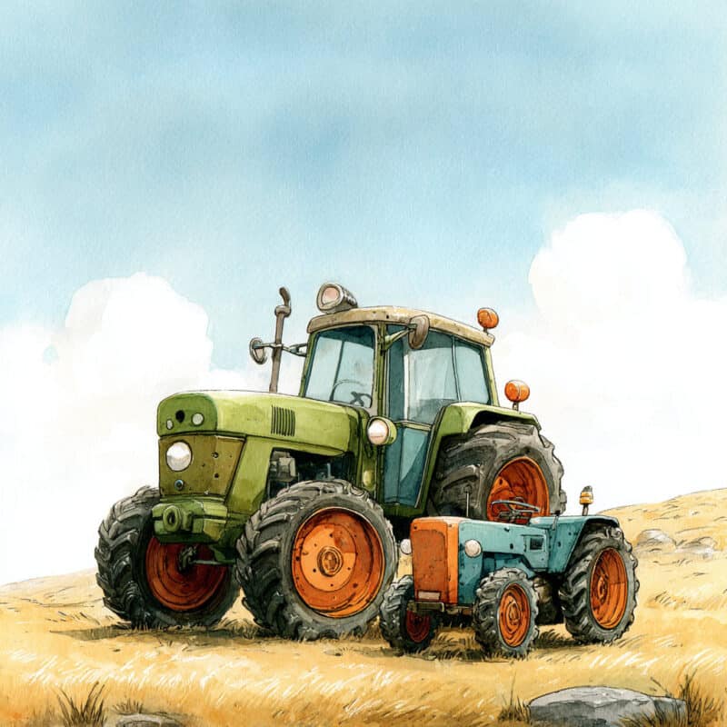 Poveste pentru copii - Despre tractorașul încăpățânat și neascultător