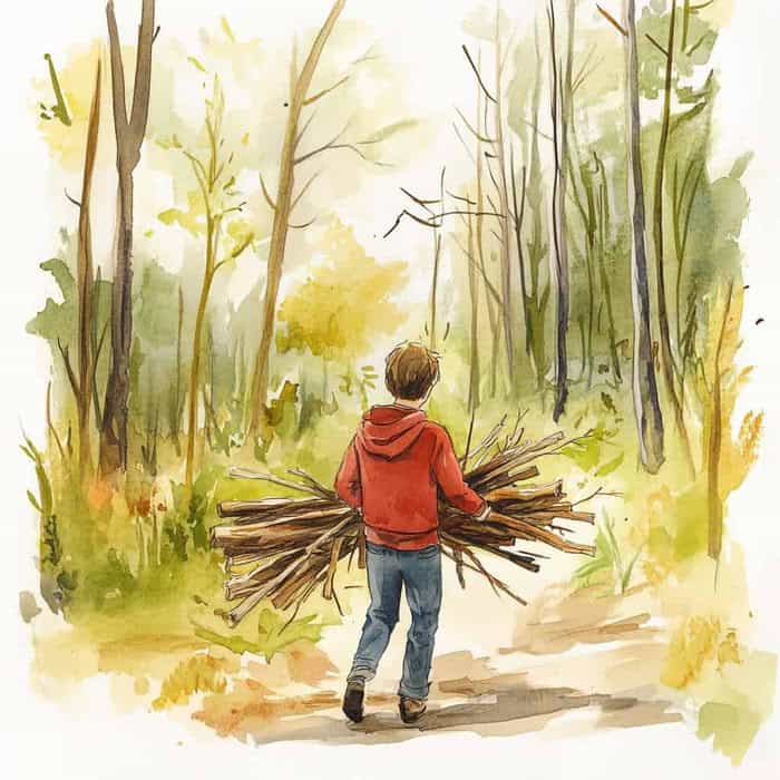 Povestioară pentru copii - Nuiaua de mesteacăn