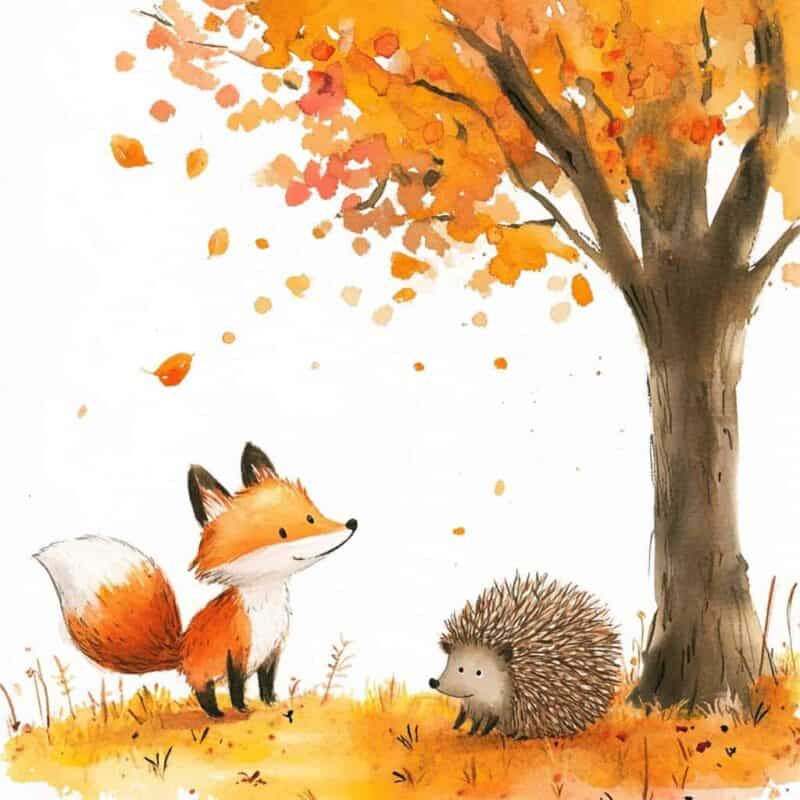 Povestioară de seară pentru copii - Vulpea și ariciul