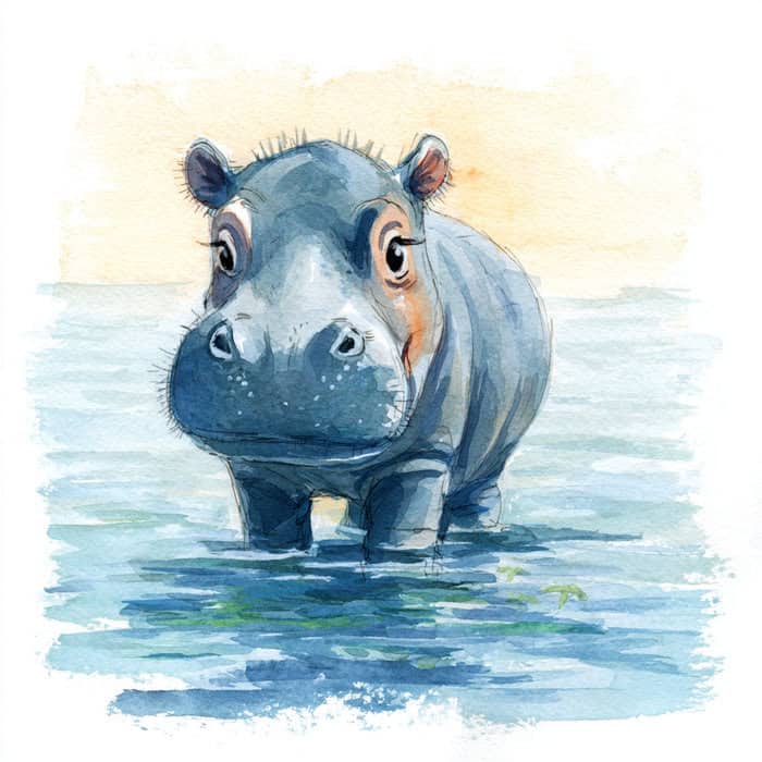 Poveste pentru copii - Hipopotamul și îngrijitorul său